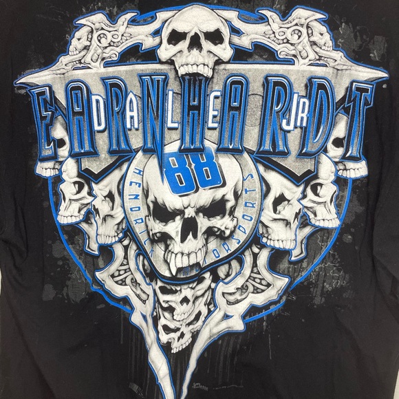 Chase Authentics Dale Earnhardt Jr. T Shirt Skulls NASCAR Mens Size XL - Picture 6 of 10